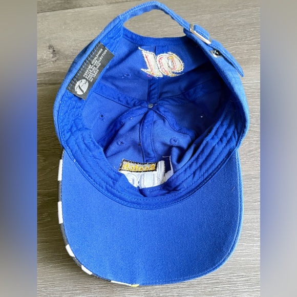 VTG SCOTCH BLUE BRAND ~ Greg Biffle #16 Blue checkerboard StrapBack NASCAR Hat - Picture 4 of 5